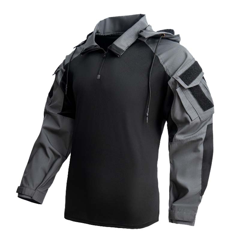 Hunting Outdoor Clothing - Камуфляжная боевая футболка с капюшоном, мужская