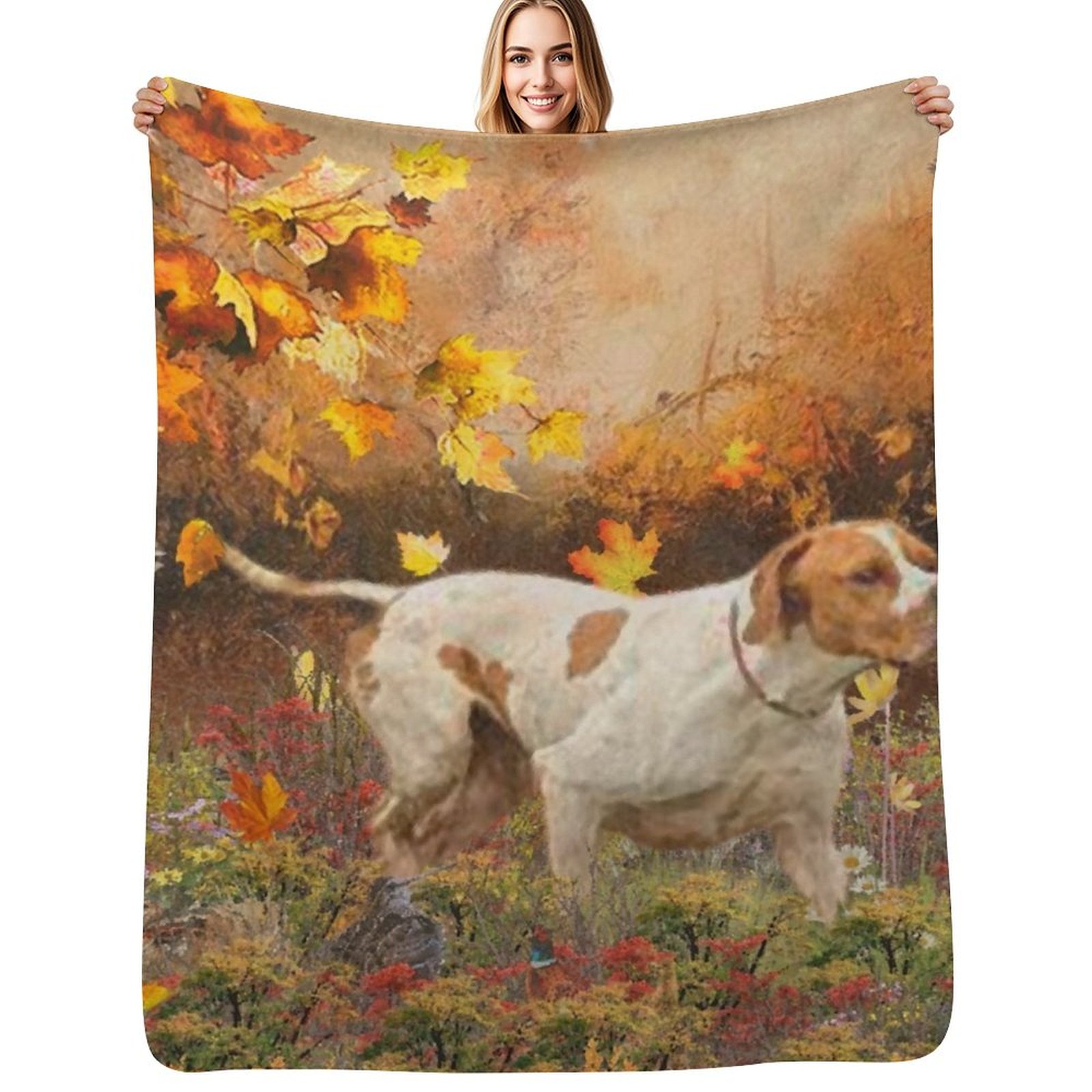 Outdoor Hunting Blanket - Плед English Pointer Hunts, складной, мягкий,