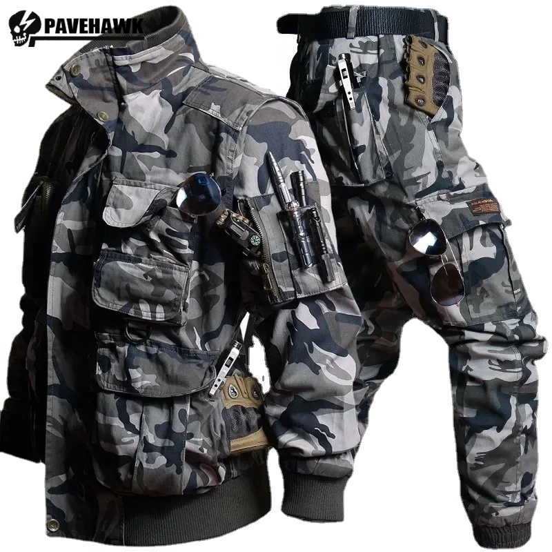 Safari Outdoor Hunting Jackets - Мужской камуфляжный комплект, тактическая куртка с