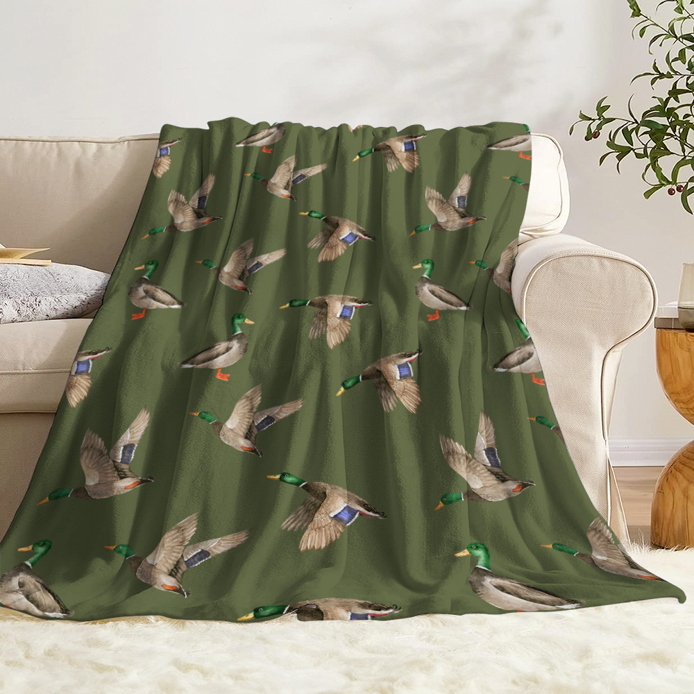 Флисовое одеяло с принтом утки – обзор и цена Outdoor Hunting Blanket