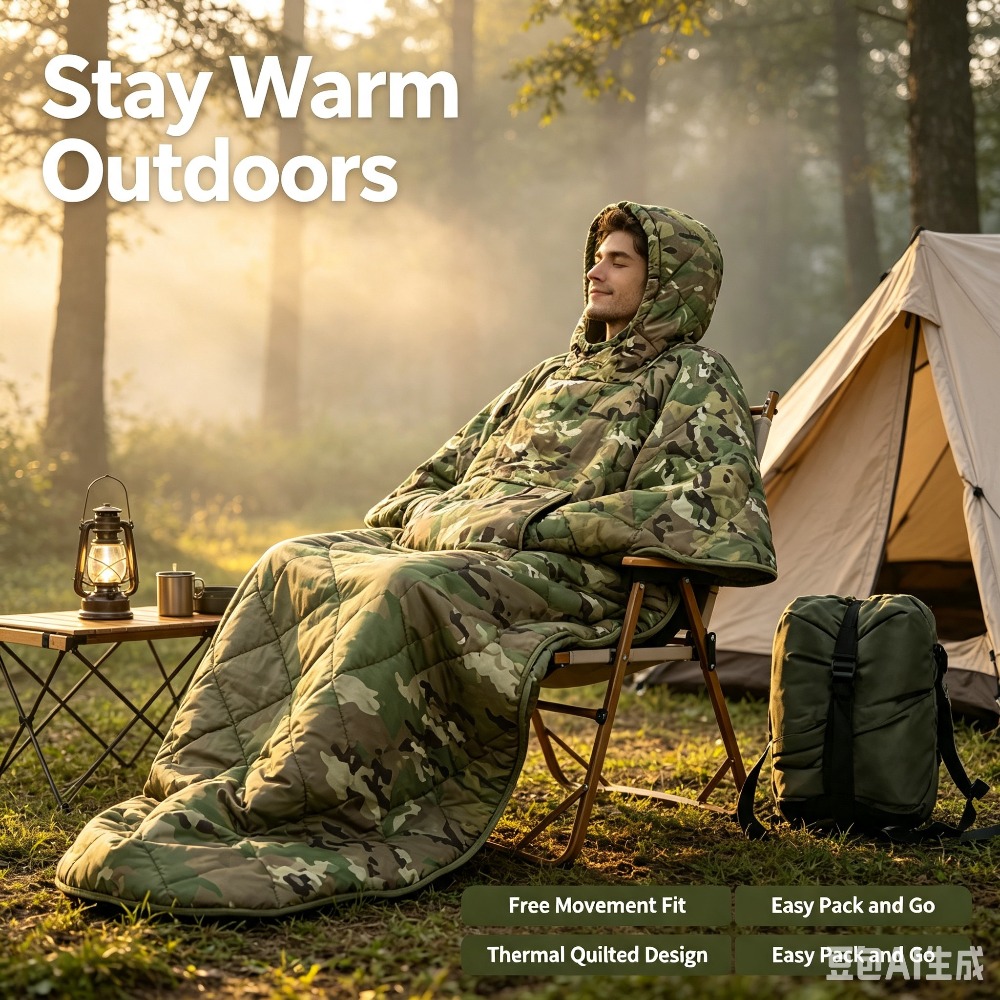 Камуфляжное одеяло-пончо водон – обзор и цена Outdoor Hunting Blanket