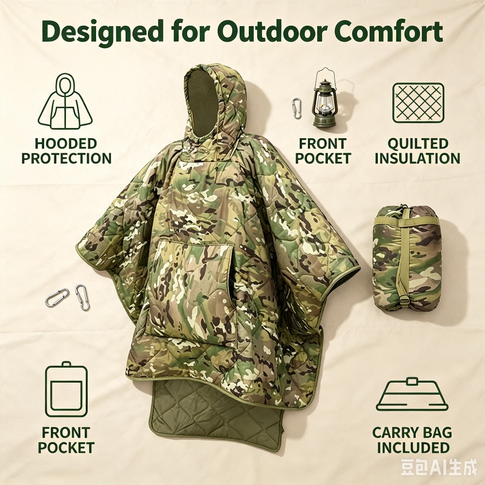 Камуфляжное одеяло-пончо водон – обзор и цена Outdoor Hunting Blanket