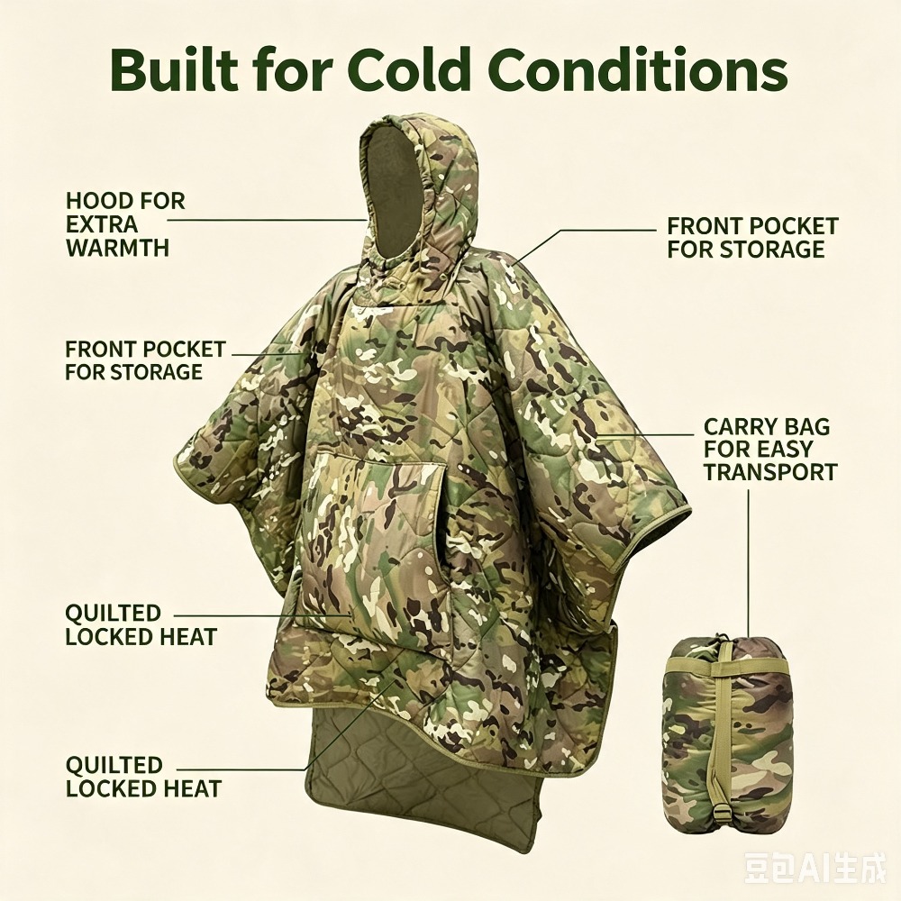 Камуфляжное одеяло-пончо водон – обзор и цена Outdoor Hunting Blanket