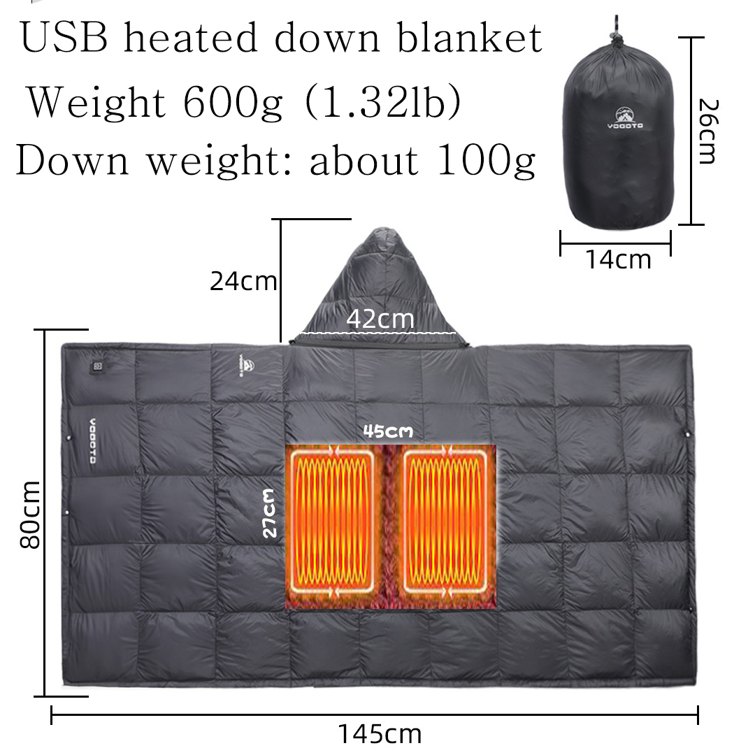 Пуховое одеяло с USB-подогрево – обзор и цена Outdoor Hunting Blanket