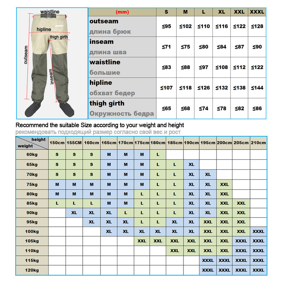Вейдеры для рыбалки нахлыстом, – обзор и цена Fishing Waders Breathable