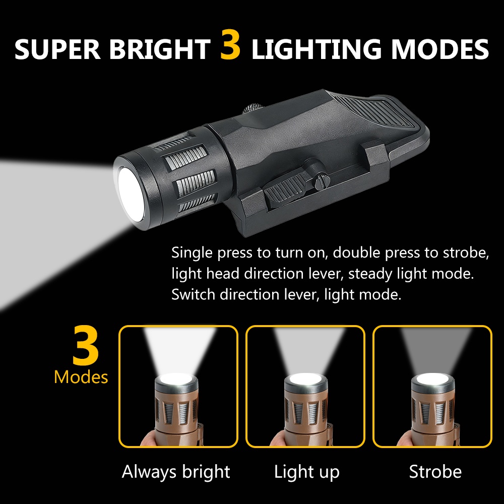 Тактический фонарь BOOIU 400 л – обзор и цена Outdoor Hunting Lights